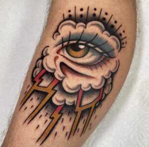 Eye of the storm tattoo by Casey Sullivan
