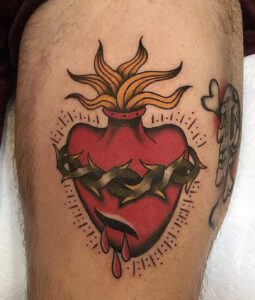 Sacred Heart tattoo by Casey Sullivan