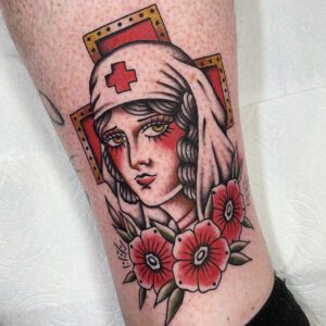 Rose of no man's land tattoo by Casey Sullivan